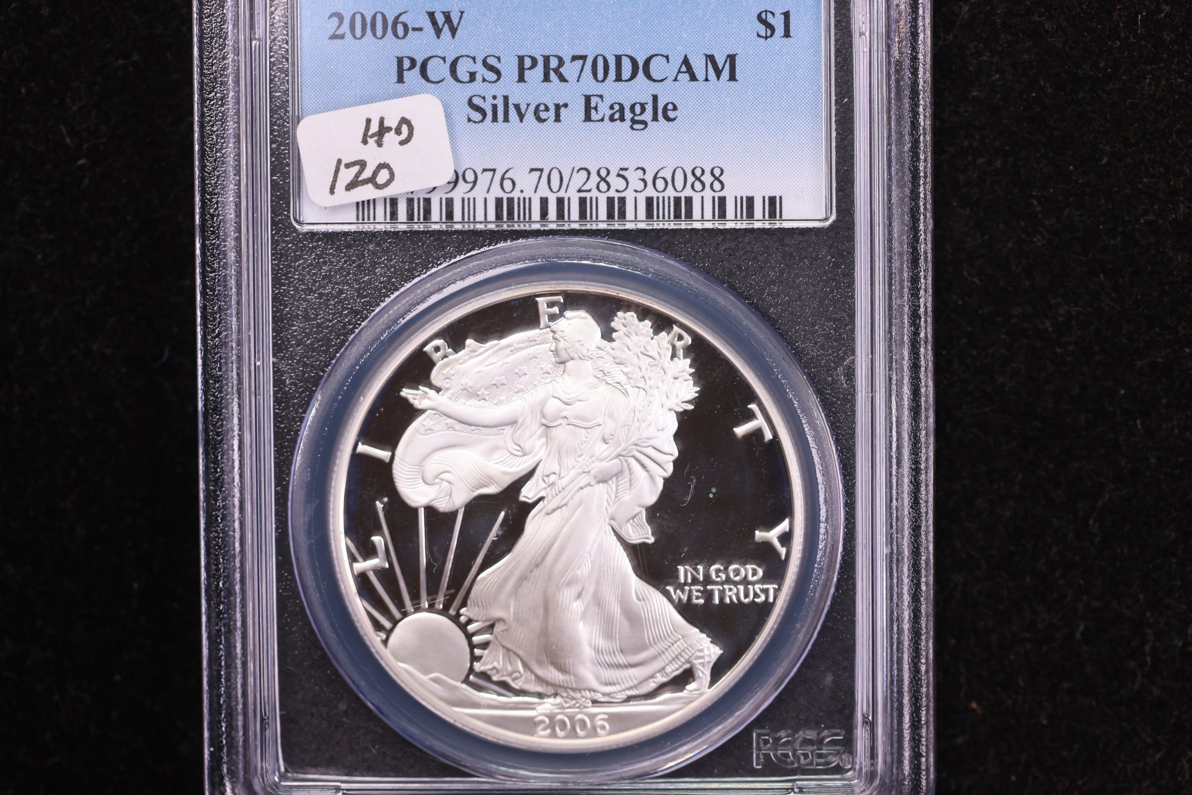 2006-W American Silver Eagle, PCGS PR70 Deep Cameo, Store #AE0096