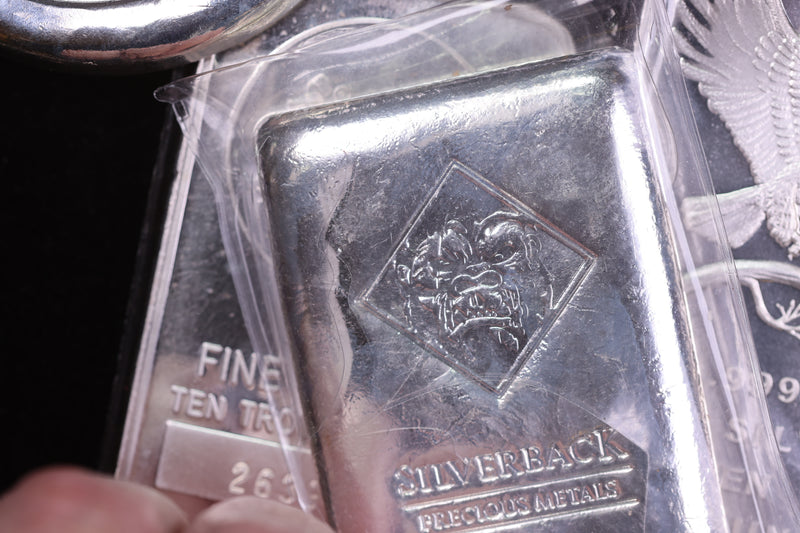 10 OZT Generic Silver Bars, .999+ Silver