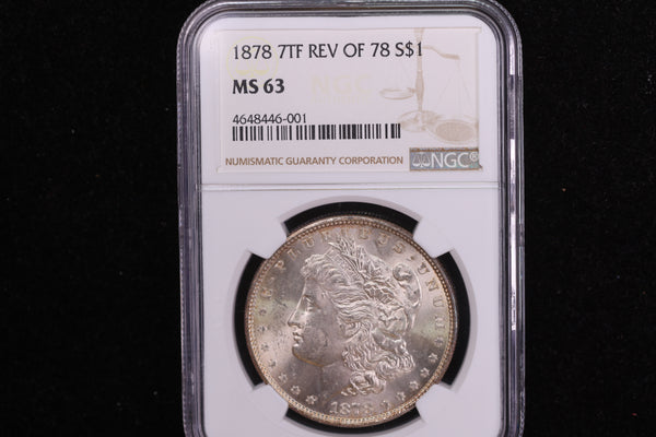 1878 7 Tail Feather, Reverse of 1878, NGC MS63. Store Sale #08830