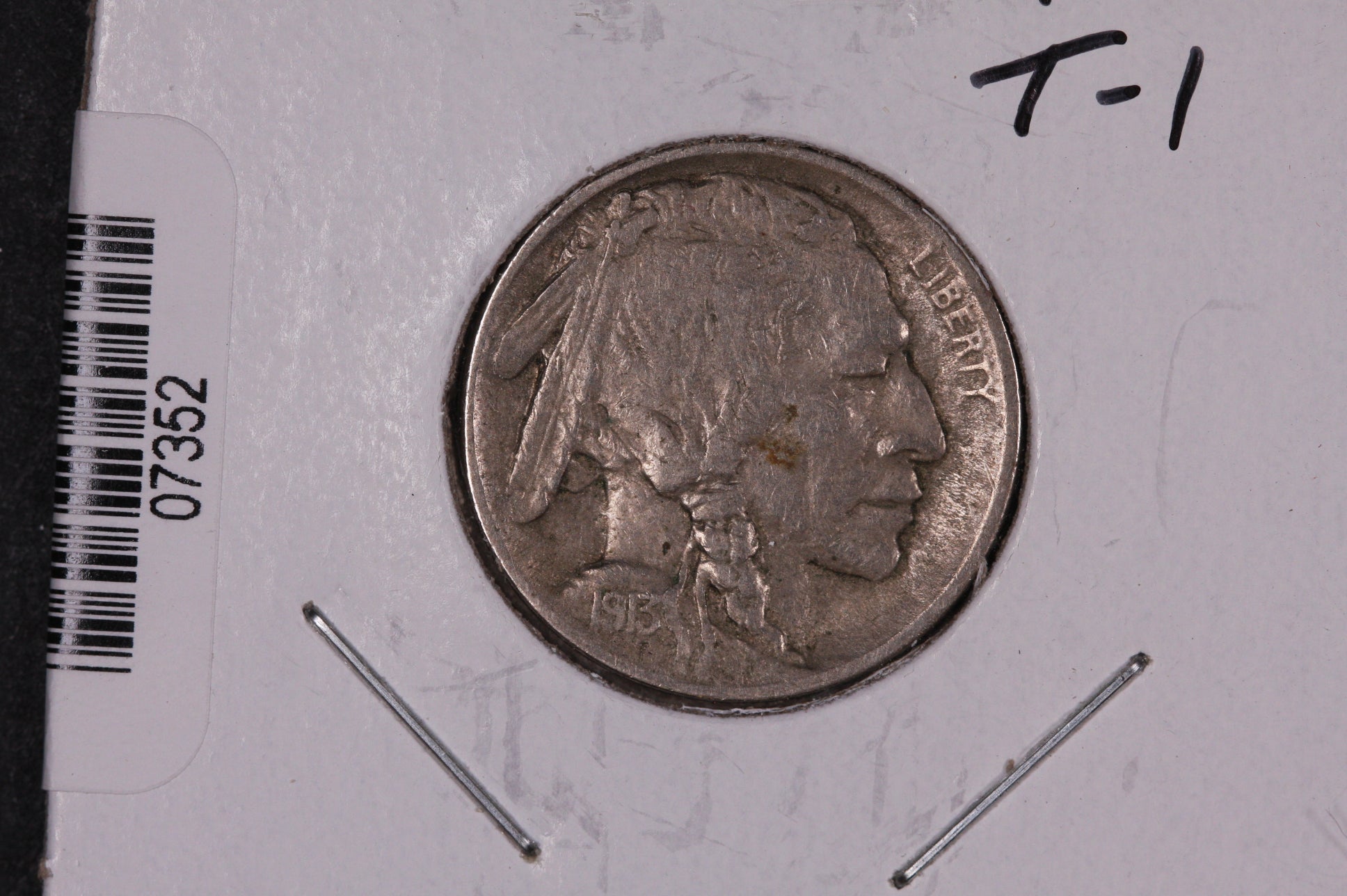 1913 Buffalo Nickel, Type 1, Circulated Collectible Coin. Store #07352