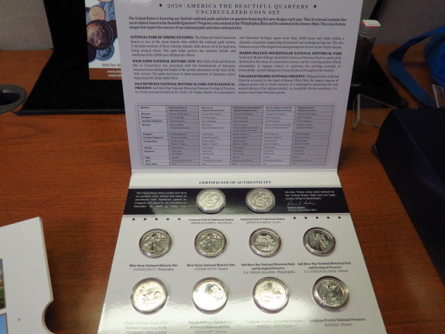 2020 America the Beautiful Quarters UNC Set. Store # 12393