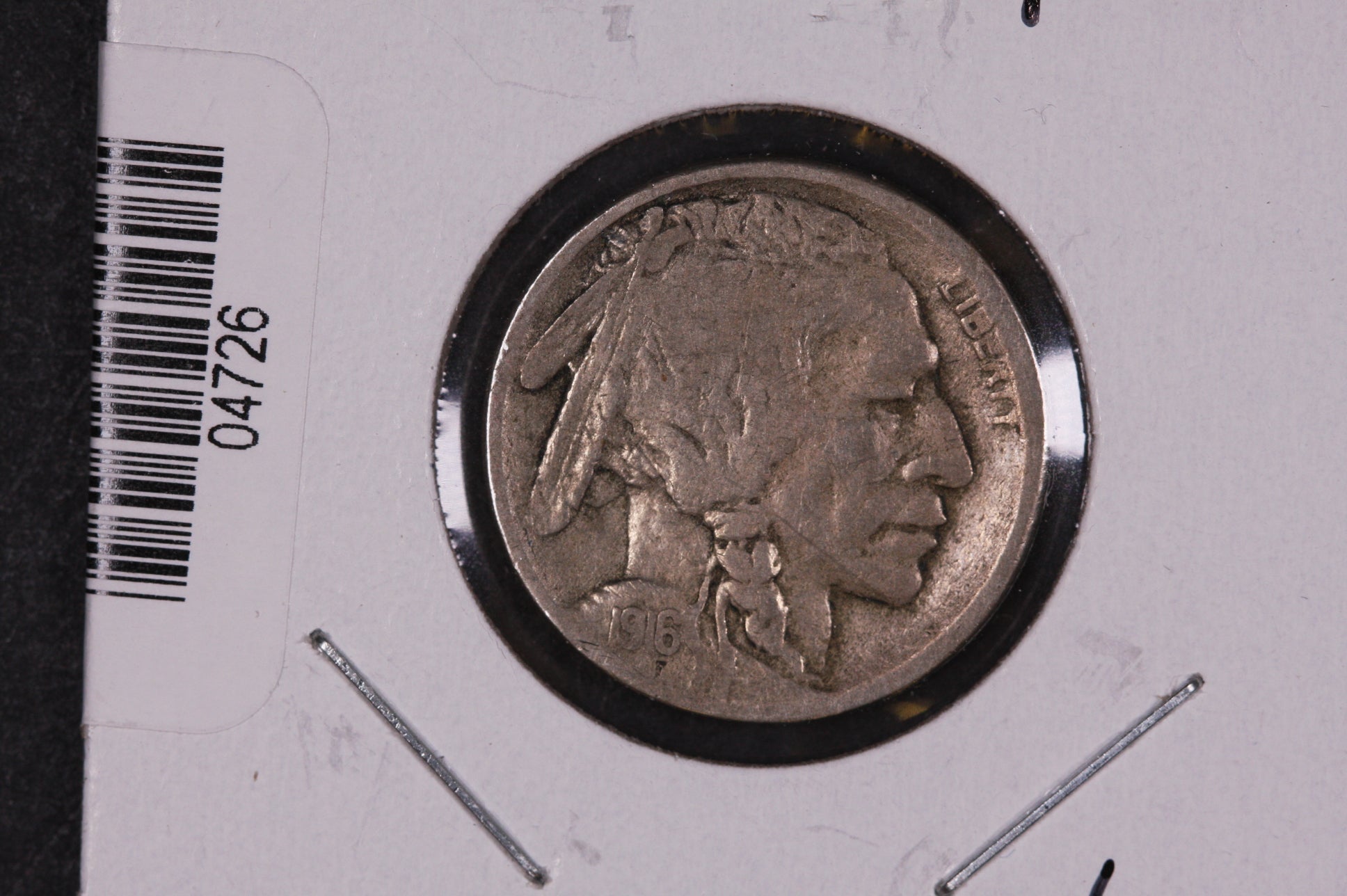 1916-S Buffalo Nickel, Average Circulated Coin. Store #04726