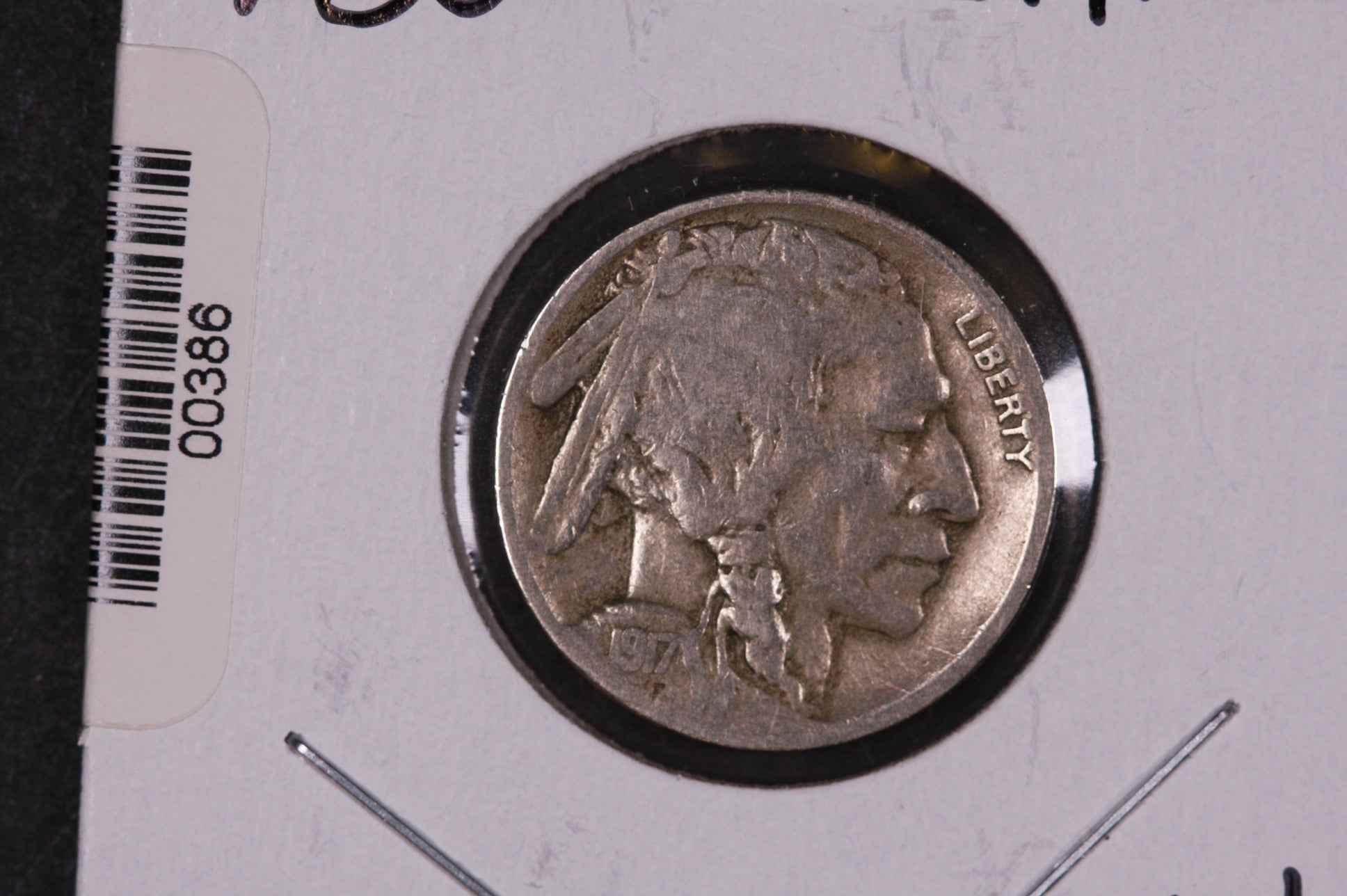 1917-S Buffalo Nickel, Average Circulated Coin. Store #00386