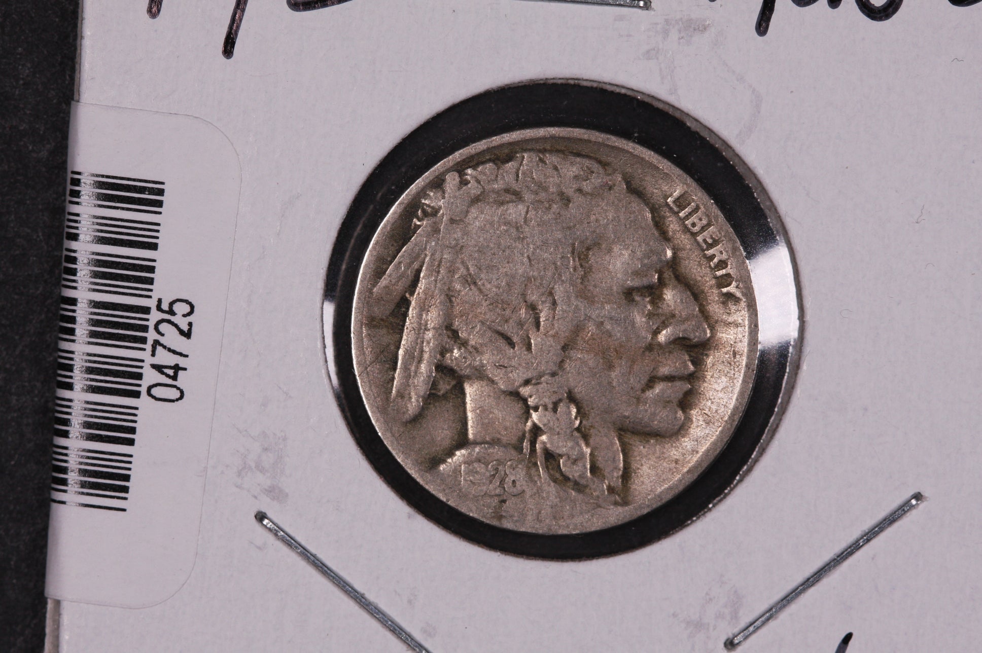 1928-D Buffalo Nickel, Average Circulated Coin. Store #04725