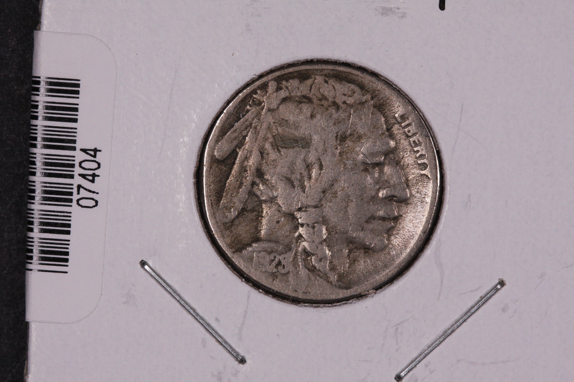 1928-S Buffalo Nickel, Average Circulated Coin. Store #07404