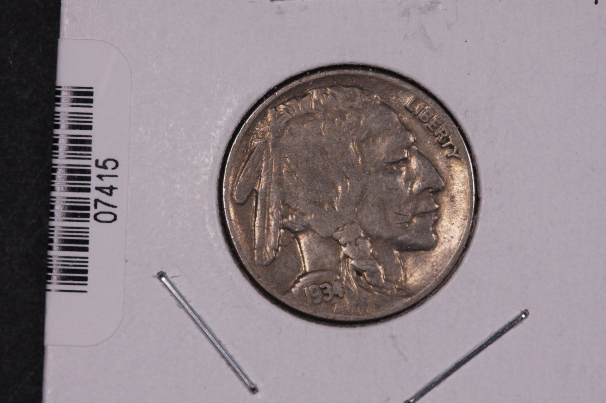 1934 Buffalo Nickel, Average Circulated Coin. Store #07415