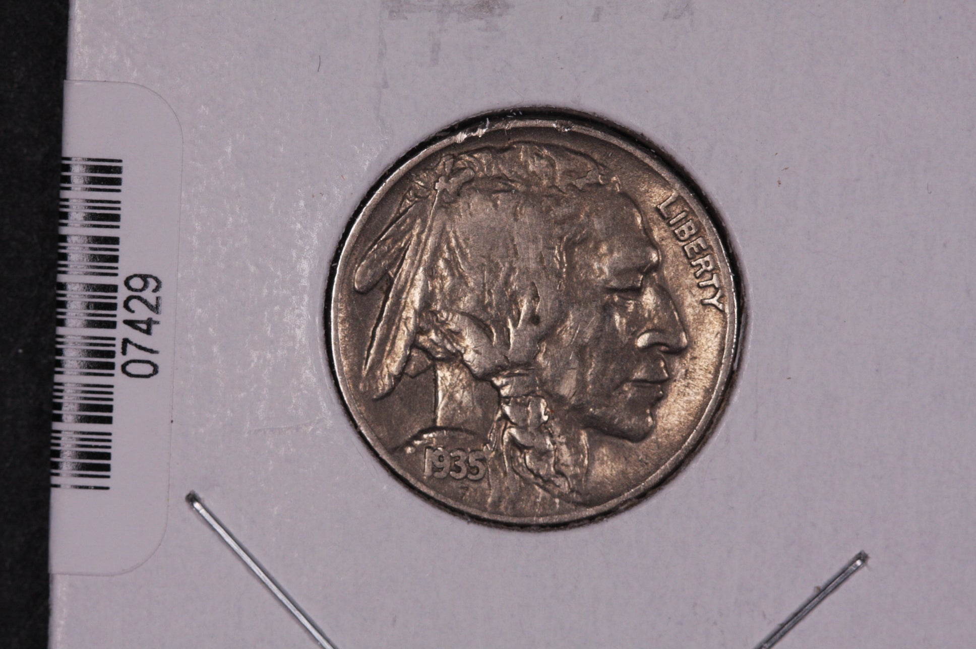 1935 Buffalo Nickel, Average Circulated Coin. Store #07429