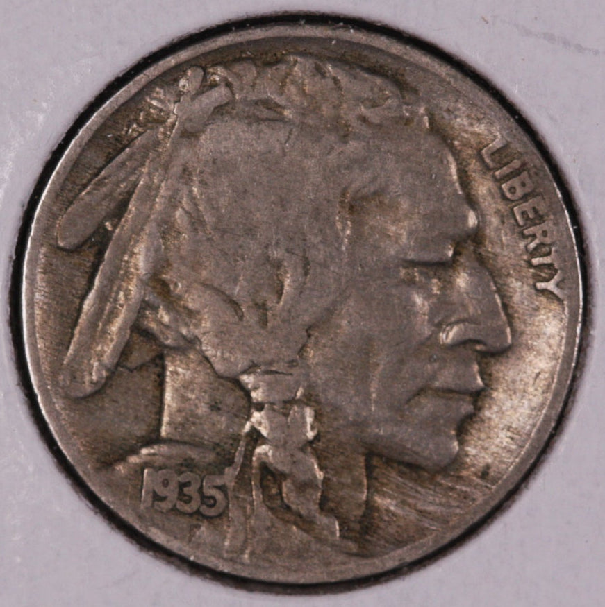 1935 Buffalo Nickel, Average Circulated Coin. Store #NL837