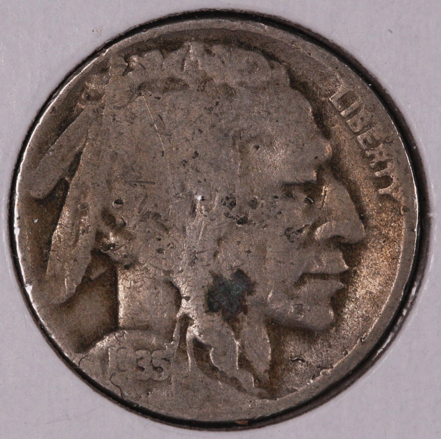 1935-D Buffalo Nickel, Average Circulated Coin. Store #NL839