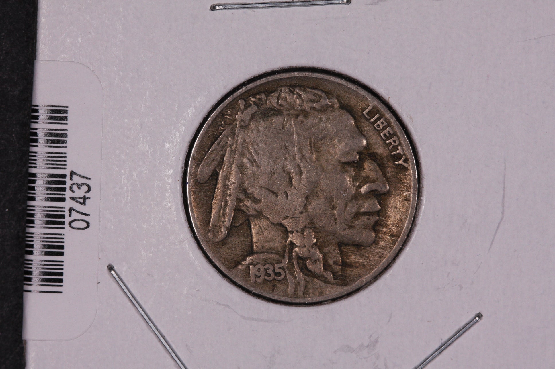 1935-D Buffalo Nickel, Average Circulated Coin. Store #07437