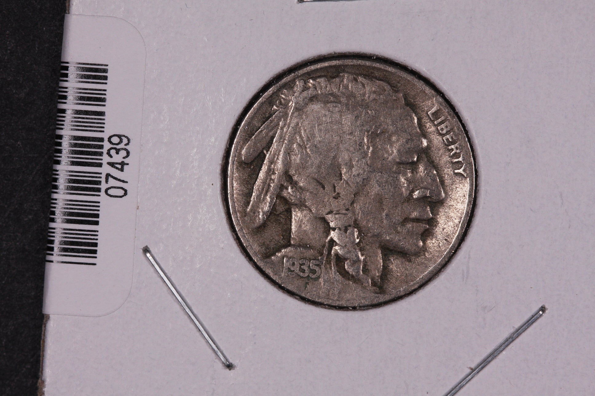 1935-D Buffalo Nickel, Average Circulated Coin. Store #07439