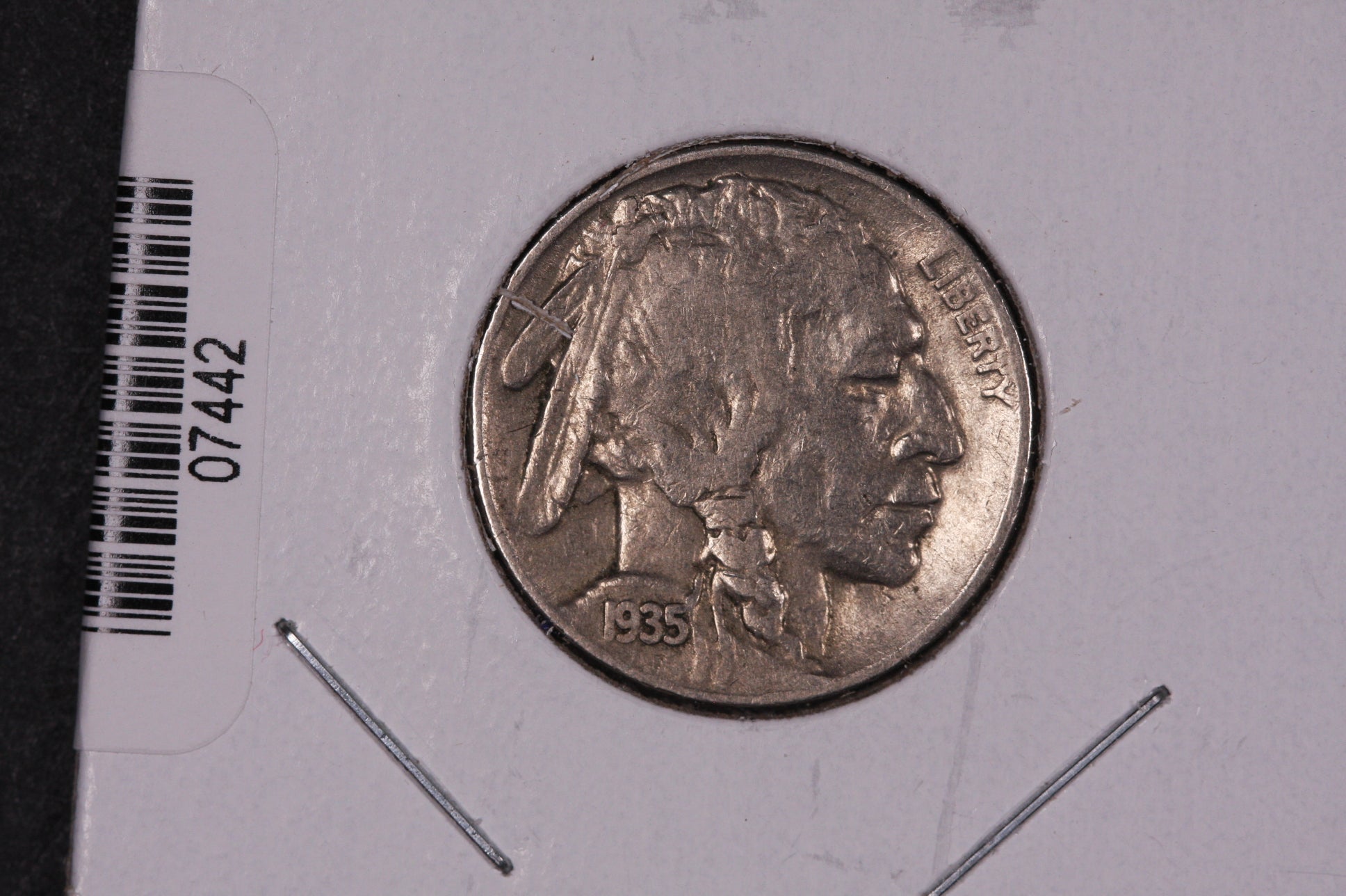 1935-S Buffalo Nickel, Average Circulated Coin. Store #07442