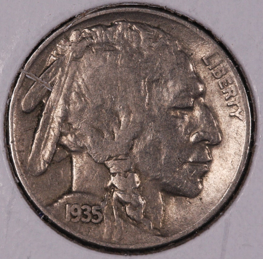 1935-S Buffalo Nickel, Average Circulated Coin. Store #NL840