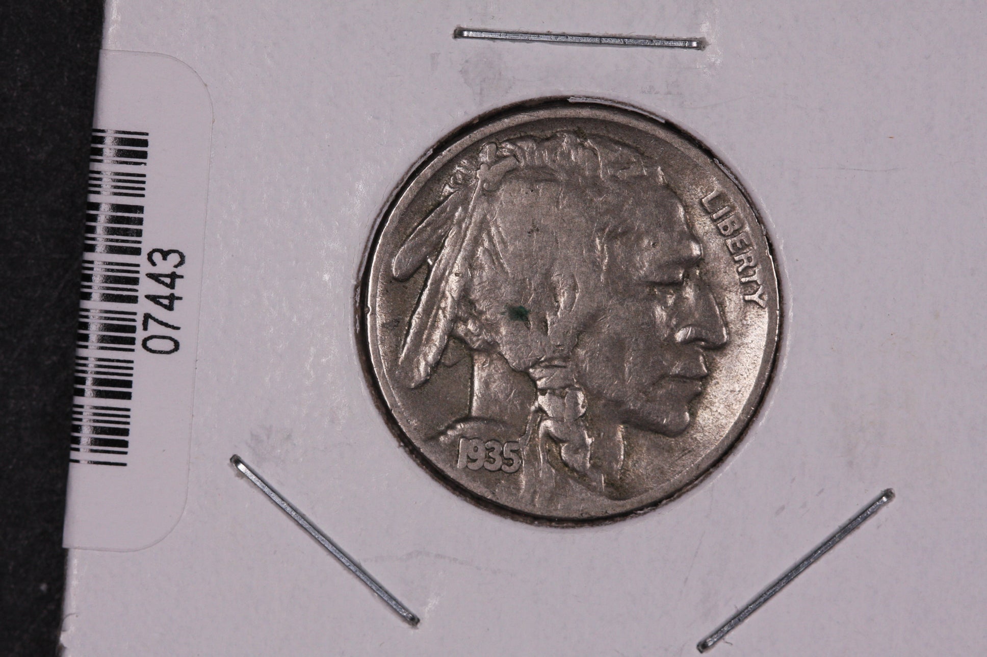1935-S Buffalo Nickel, Average Circulated Coin. Store #07443