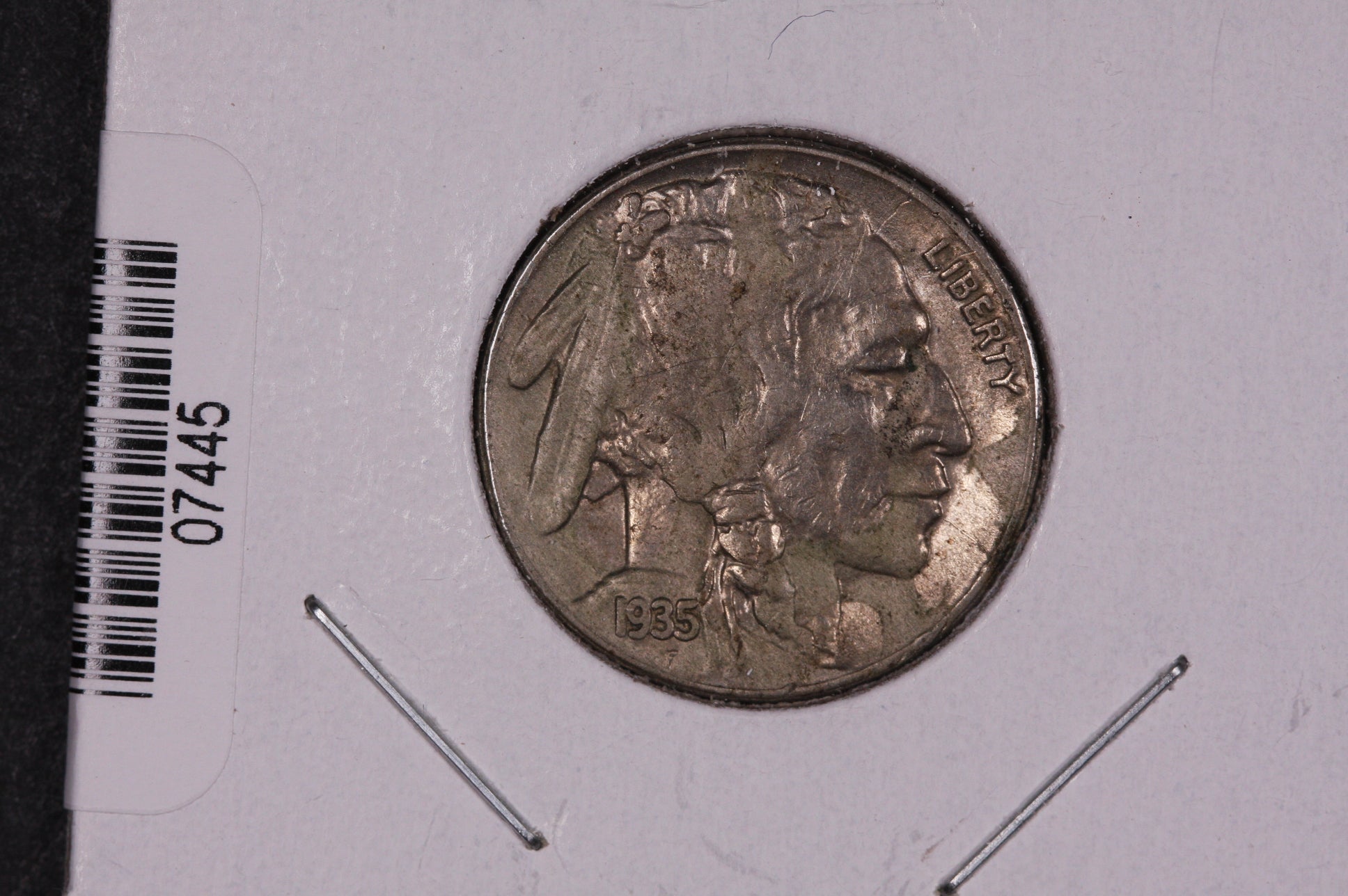 1935-S Buffalo Nickel, Average Circulated Coin. Store #07445