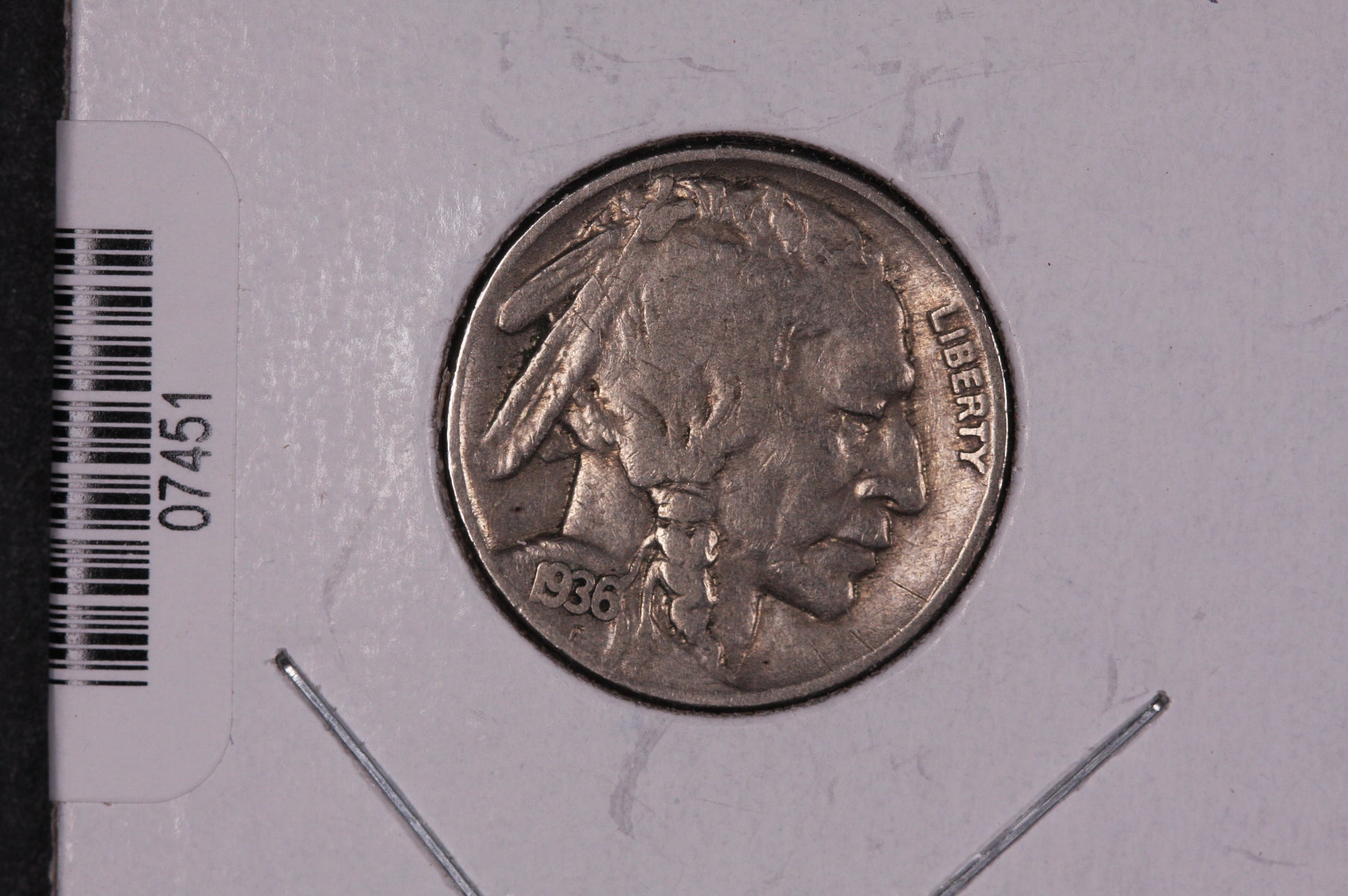 1936 Buffalo Nickel, Average Circulated Coin. Store #07451