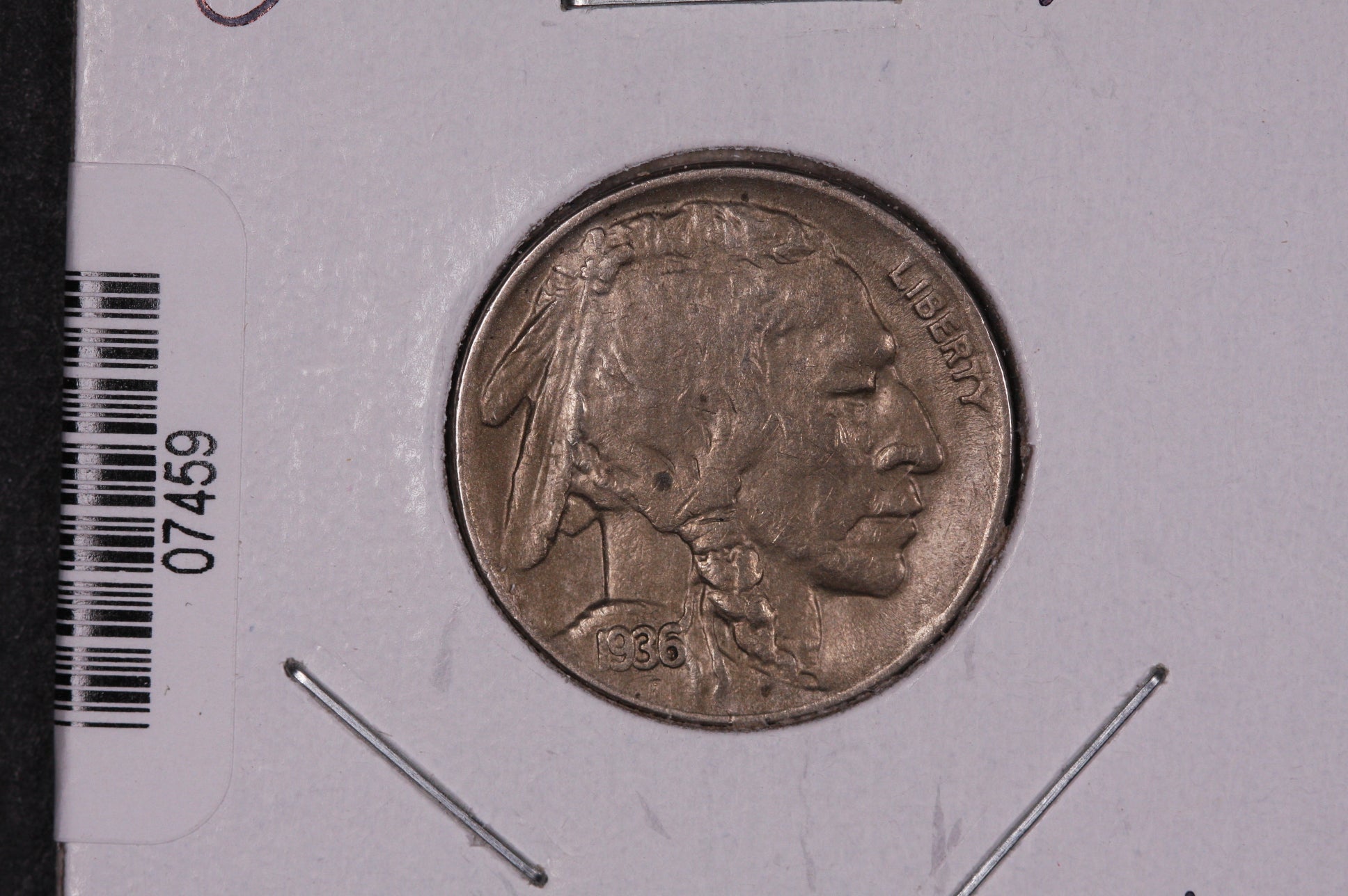 1936-D Buffalo Nickel, Average Circulated Coin. Store #07459
