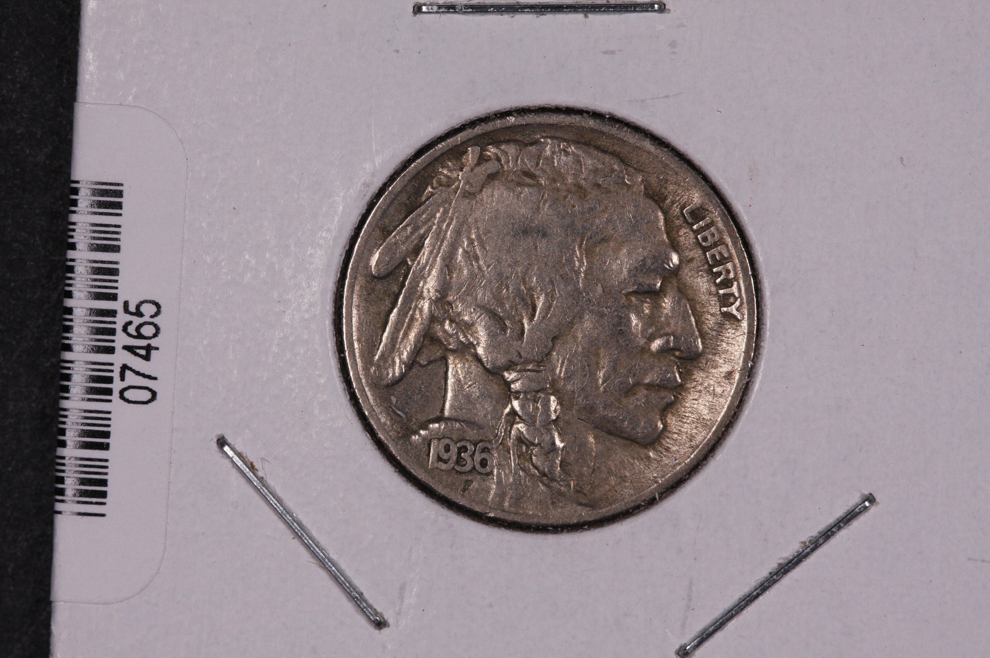 1936-S Buffalo Nickel, Average Circulated Coin. Store #07465