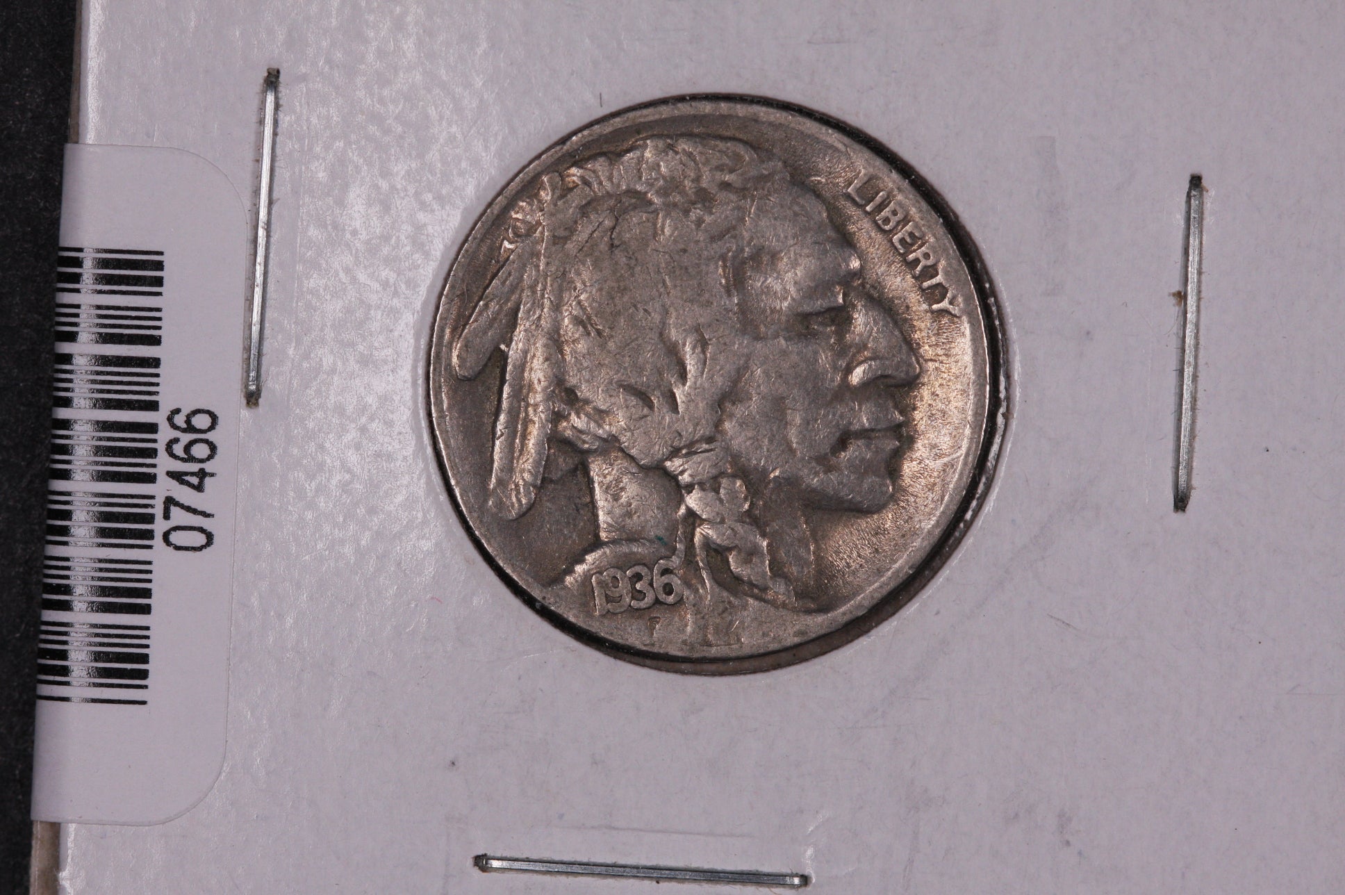 1936-S Buffalo Nickel, Average Circulated Coin. Store #07466