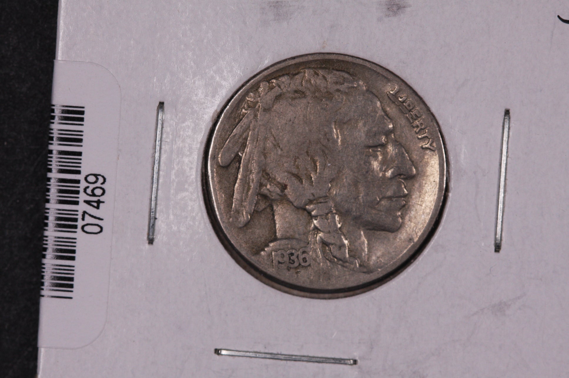 1936-S Buffalo Nickel, Average Circulated Coin. Store #07469