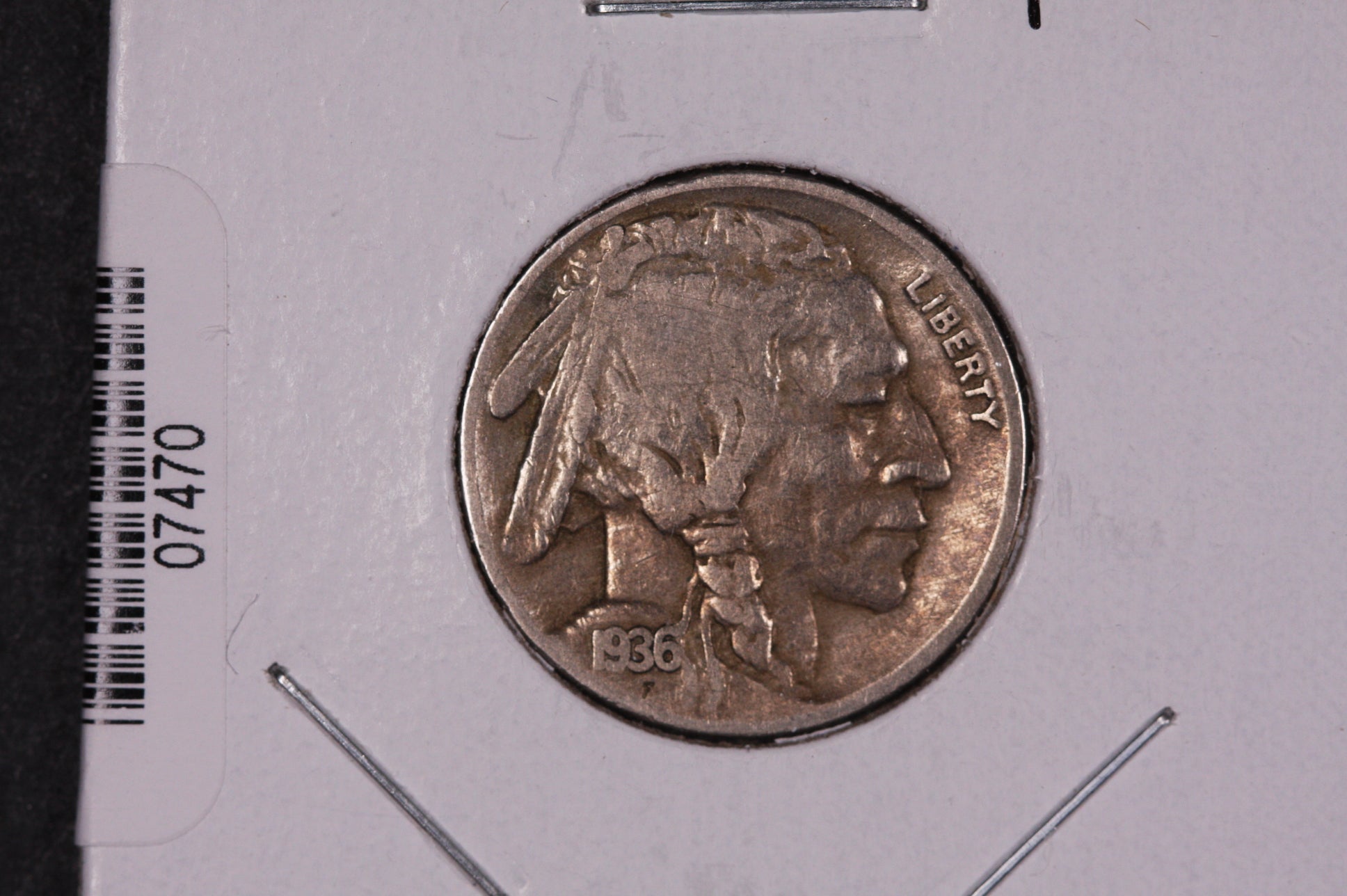 1936-S Buffalo Nickel, Average Circulated Coin. Store #07470