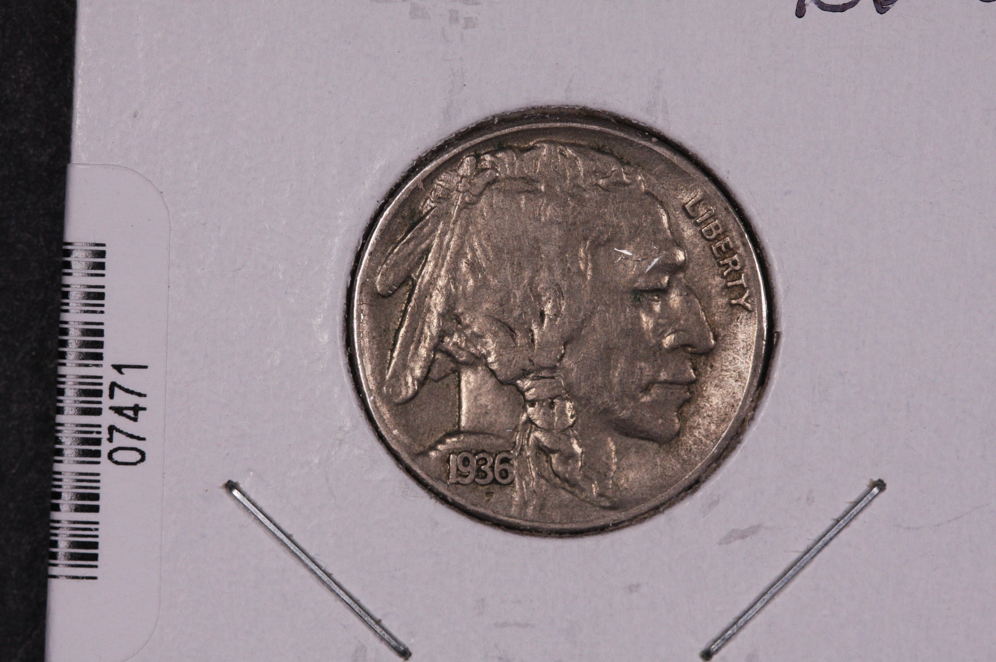 1936-S Buffalo Nickel, Average Circulated Coin. Store #07471