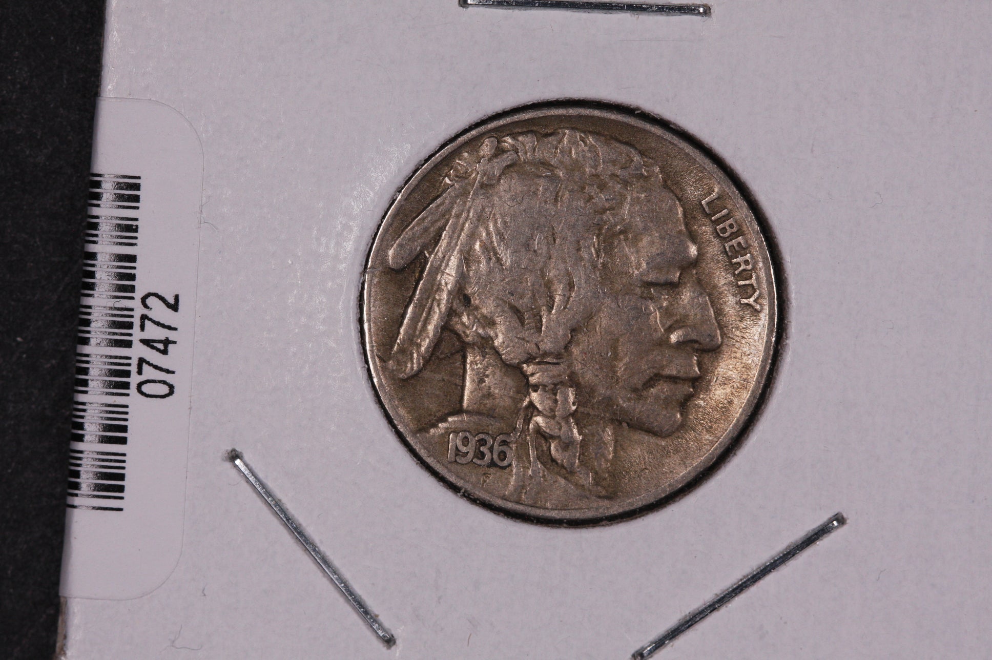 1936-S Buffalo Nickel, Average Circulated Coin. Store #07472