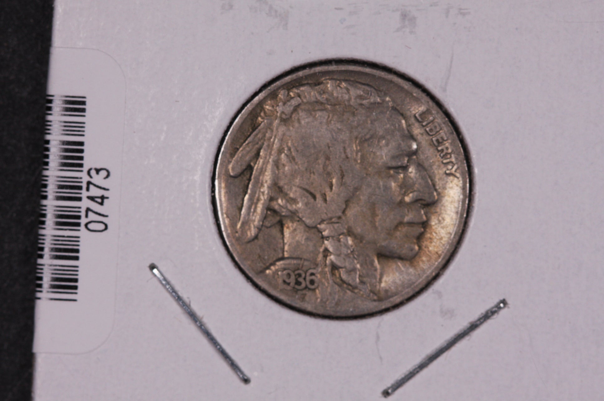 1936-S Buffalo Nickel, Average Circulated Coin. Store #07473