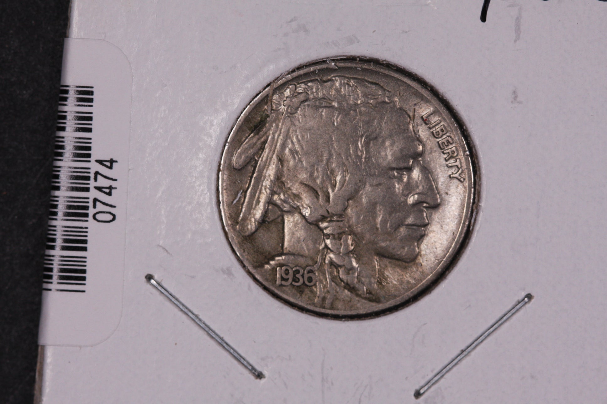 1936-S Buffalo Nickel, Average Circulated Coin. Store #07474