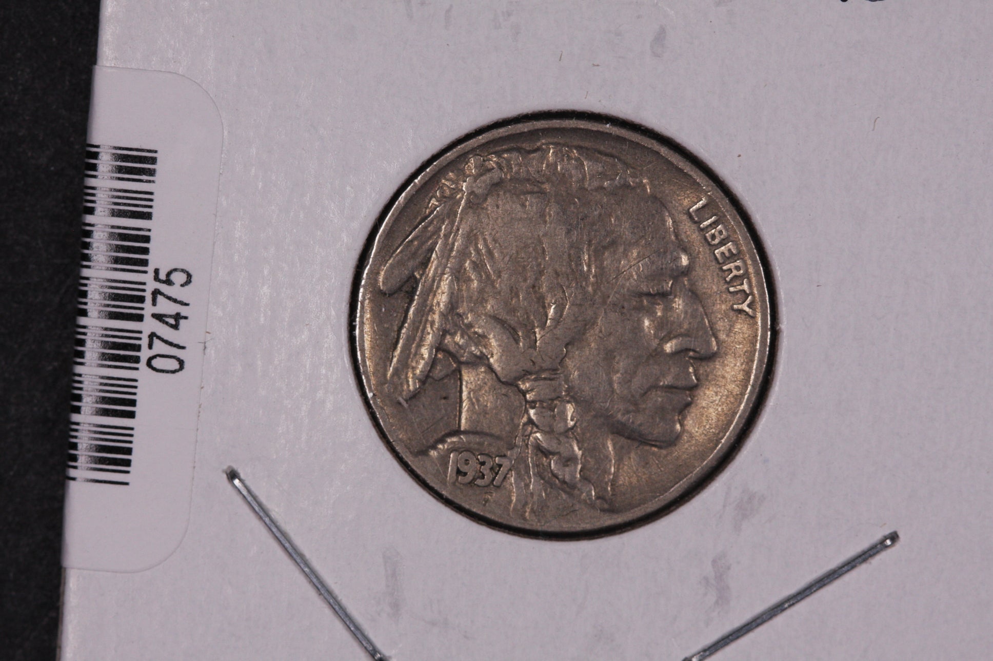 1937 Buffalo Nickel, Average Circulated Coin. Store #07475