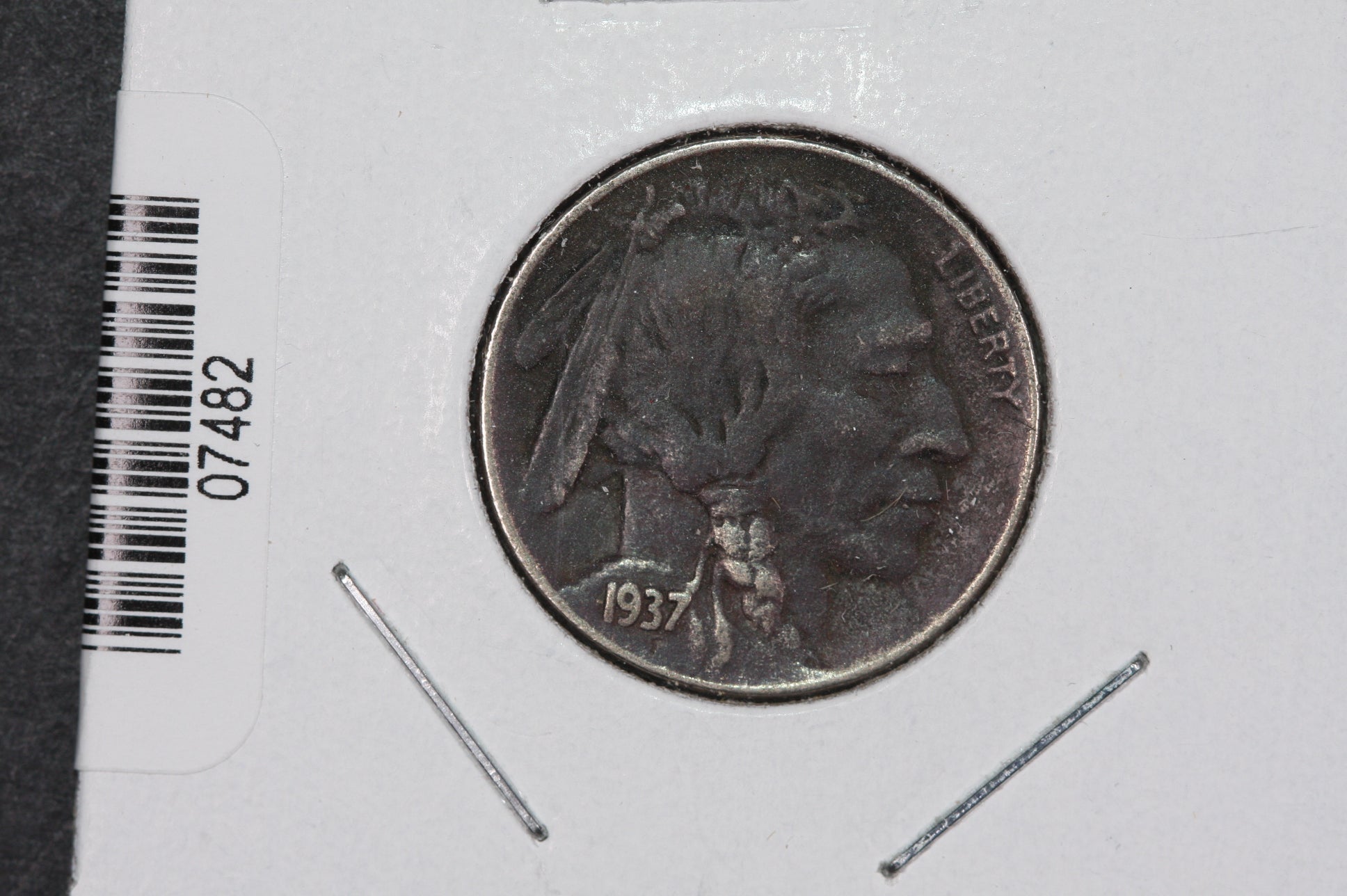 1937 Buffalo Nickel, Average Circulated Coin. Store #07482