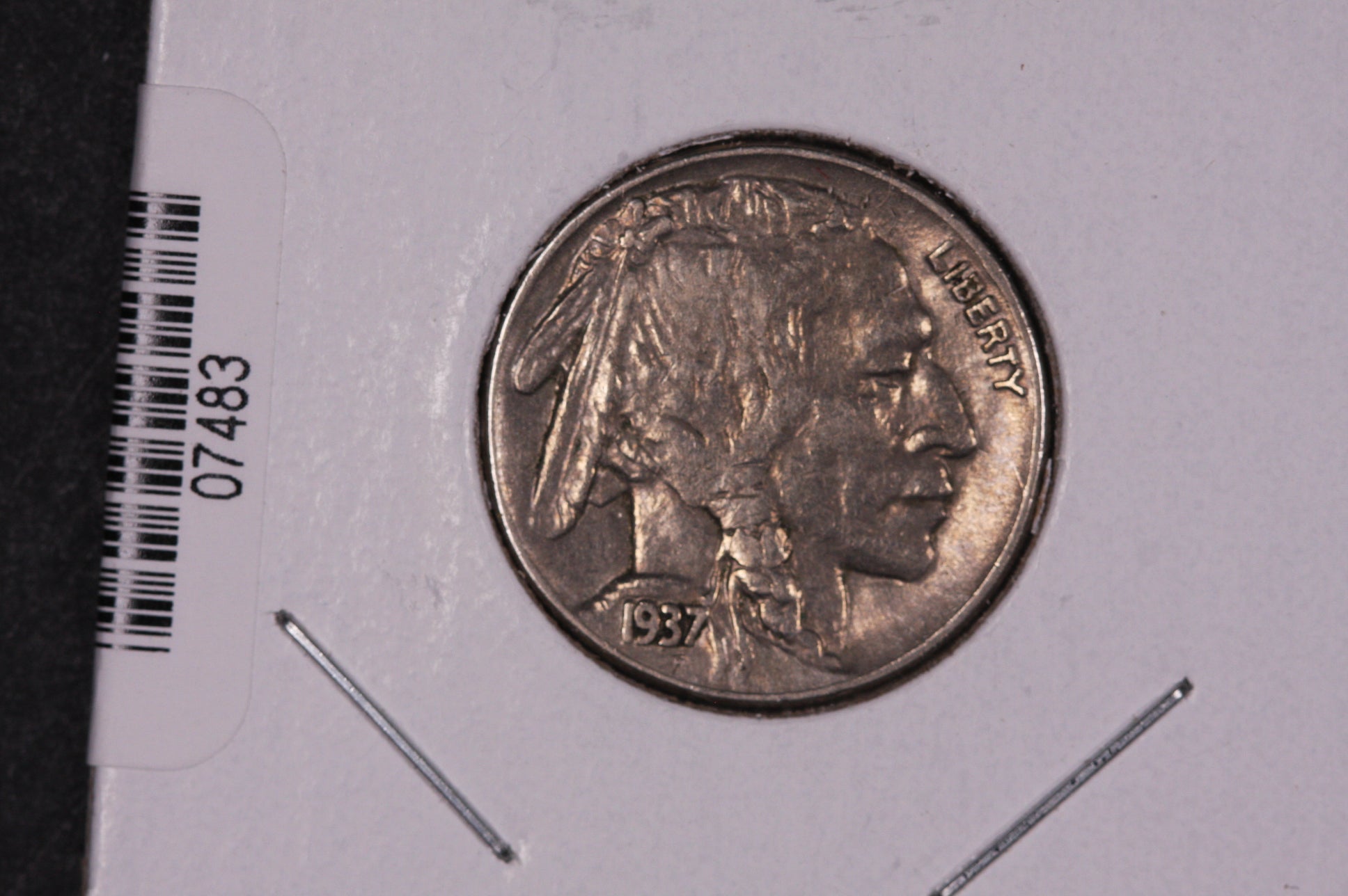 1937 Buffalo Nickel, Average Circulated Coin. Store #07483