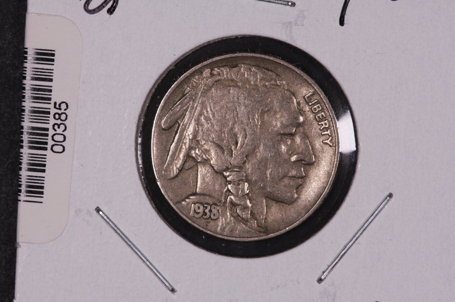 1938-D Buffalo Nickel, Average Circulated Coin. Store Sale #00385