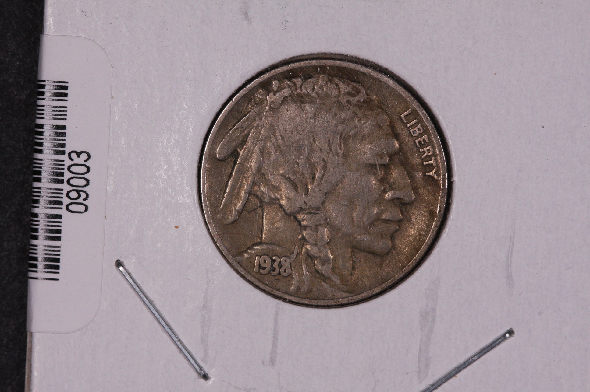 1938-D Buffalo Nickel, Average Circulated Coin. Store Sale #09003