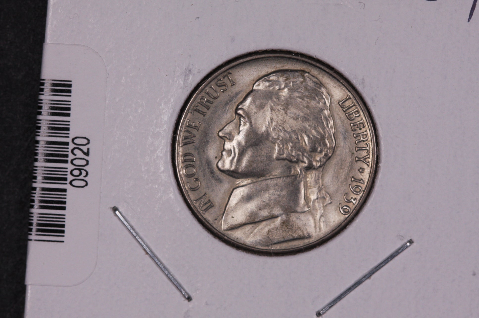 1939 Jefferson Nickel, Un-Circulated Coin. Store Sale #09020
