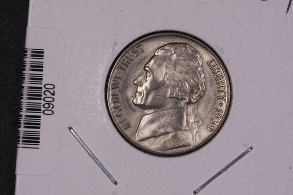 1939 Jefferson Nickel, Un-Circulated Coin.  Store Sale #09020