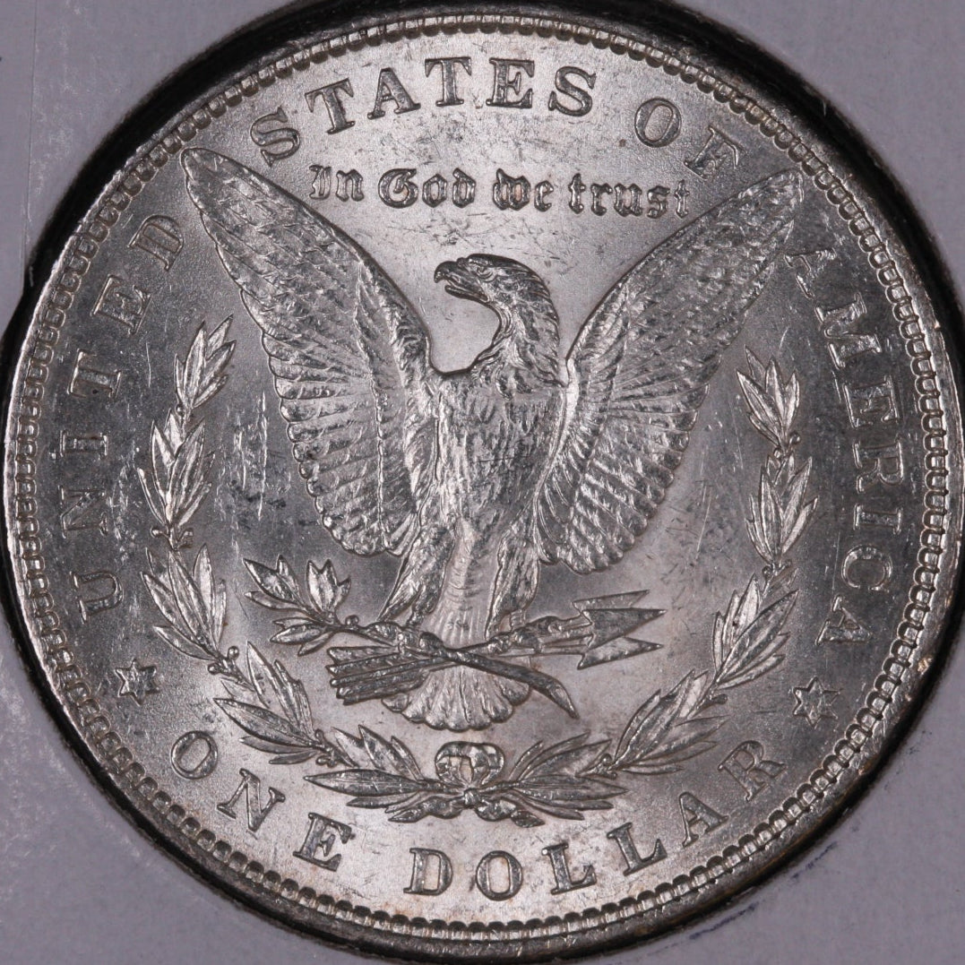 1896 Morgan Silver Dollar, Mint State Uncirculated Coin, Store #0DR0369