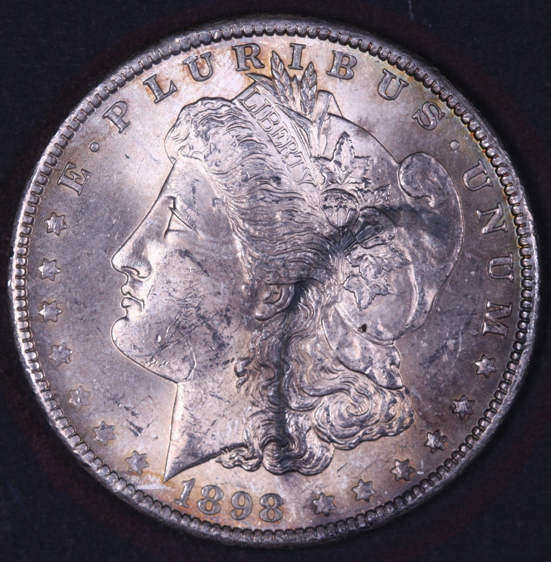 1898-O Morgan Silver Dollar, Mint State-Uncirculated Coin, Store #DR0519.