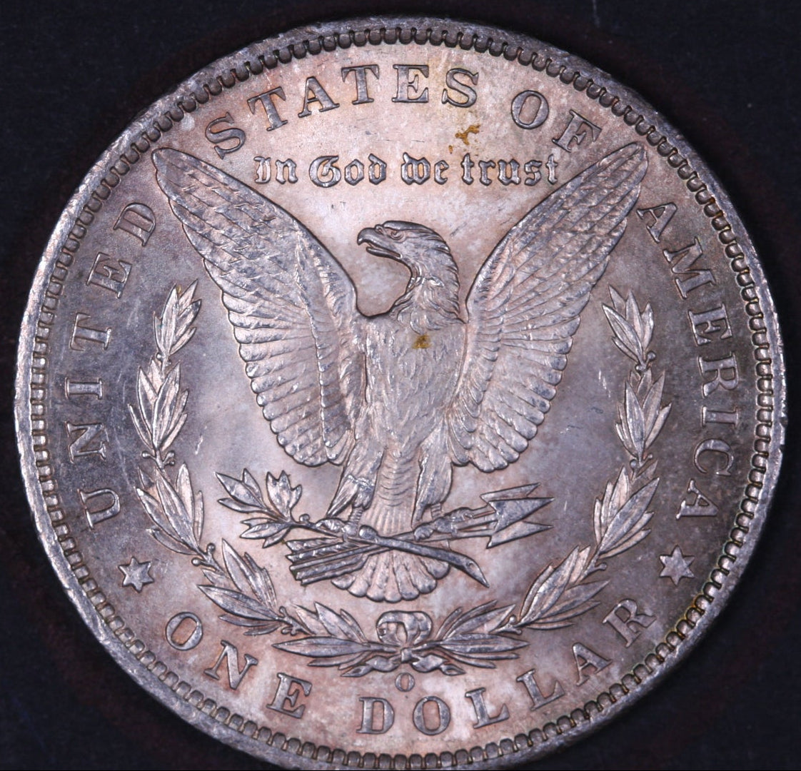 1898-O Morgan Silver Dollar, Mint State-Uncirculated Coin, Store #DR0519.