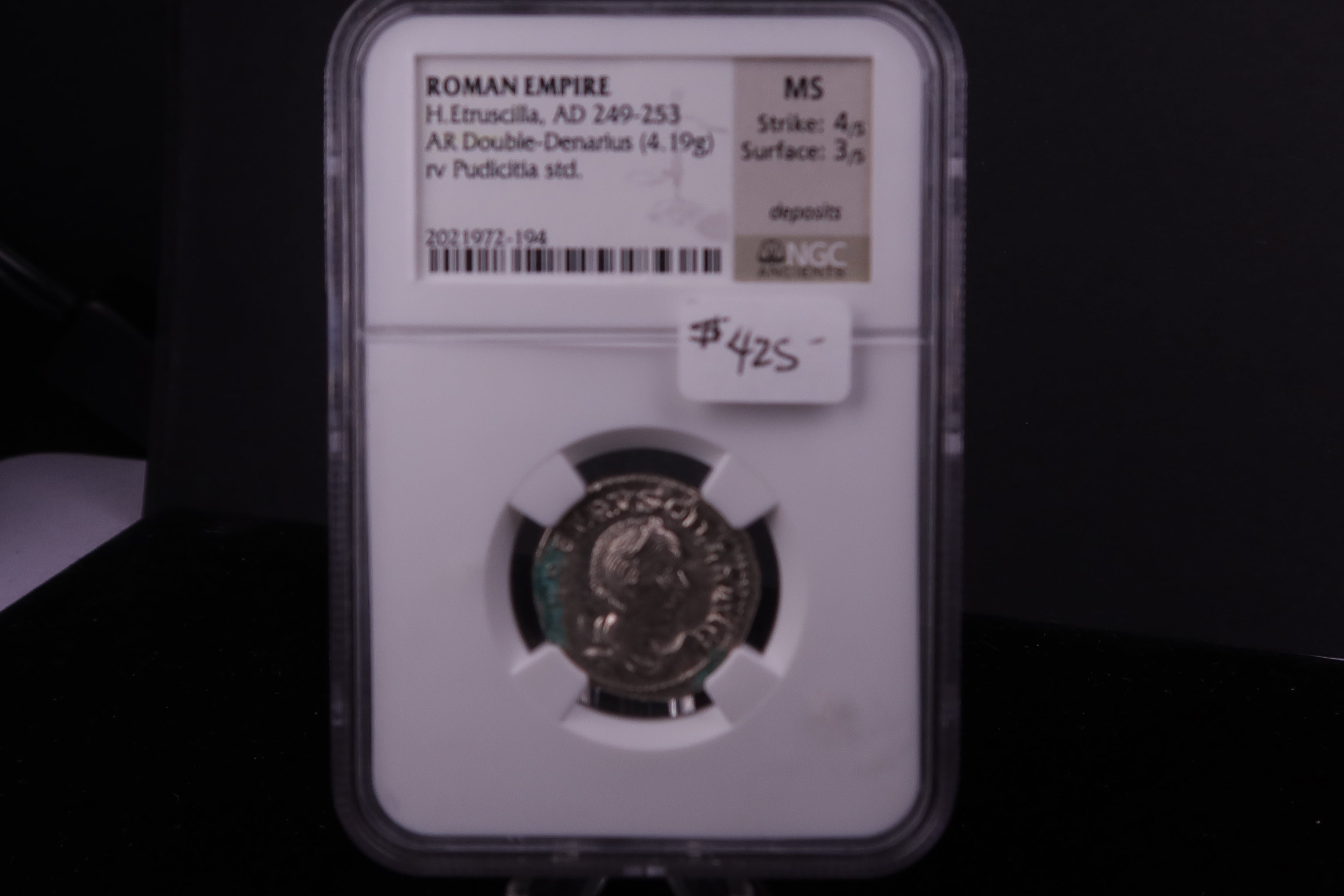 Roman Empire, H. Etruscilla, AD 249-253. Double-Denarius. #04958