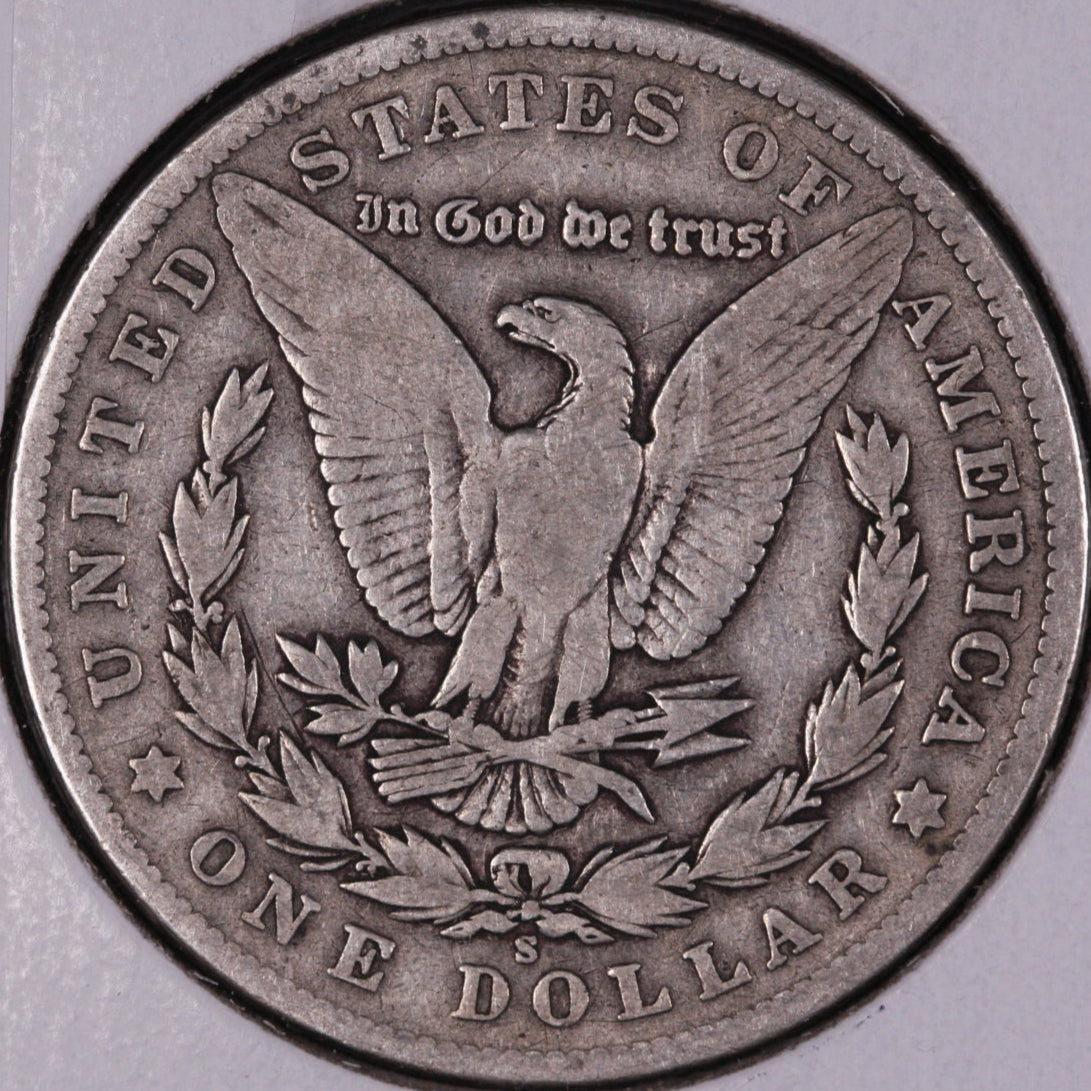 1903-S Morgan Silver Dollar, Very Good+ Circulated Coin, Store #DR0428