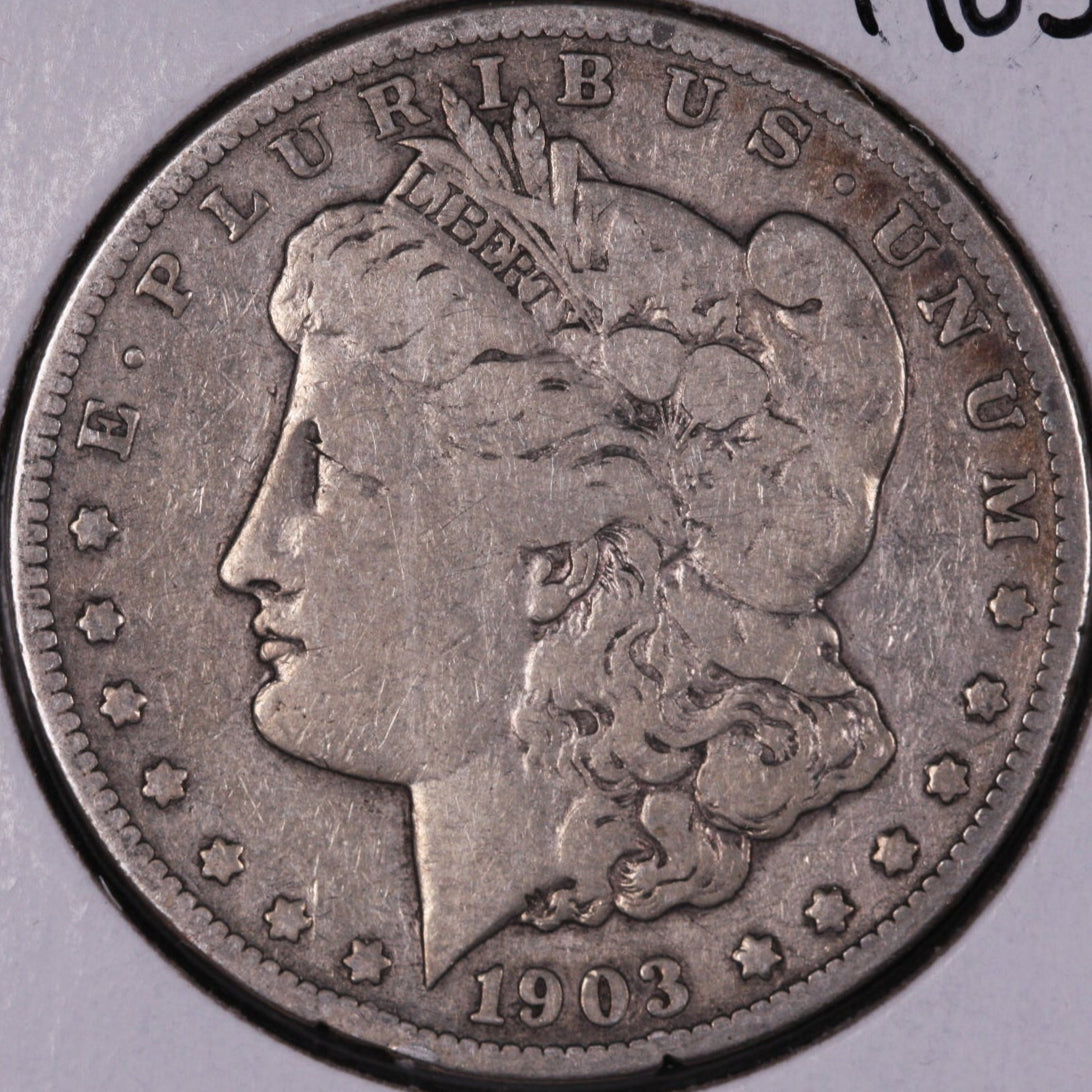 1903-S Morgan Dollar, Very Good+ Circulated Coin, Store #DR0417