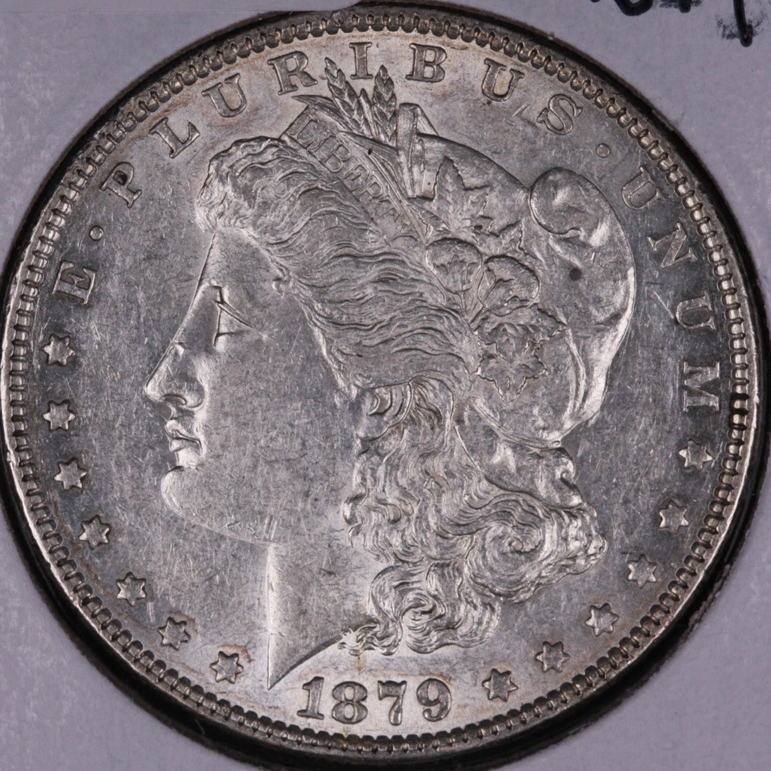 1879 Morgan Silver Dollar, Mint State Uncirculated Coin, #DR0140