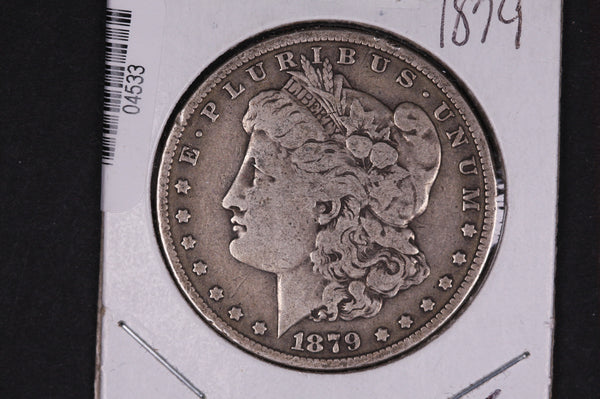 1879  Morgan Silver Dollar, Very Good, Circulated Condition, #04533