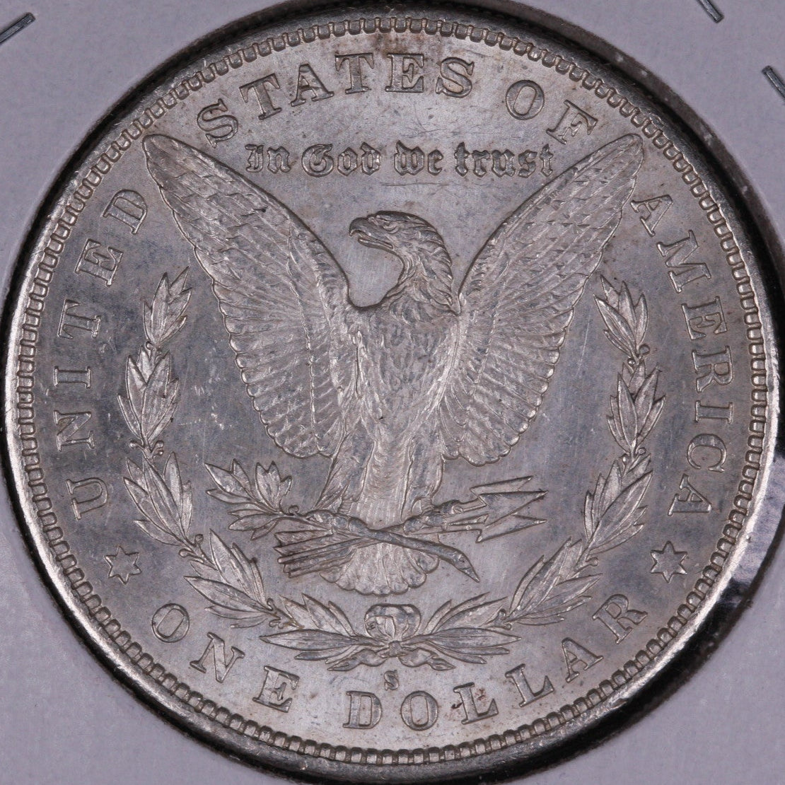 1879-S Morgan Silver Dollar, About Uncirculated Circulated Coin, Store #DR0154