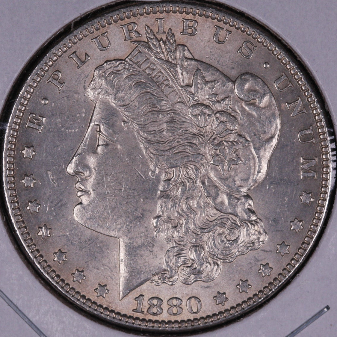 1880 Morgan Silver Dollar, Mint State Uncirculated Coin, Store #DR0156