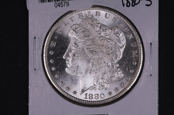 1880-S Morgan Silver Dollar, UN-Circulated Coin,  Store #04579