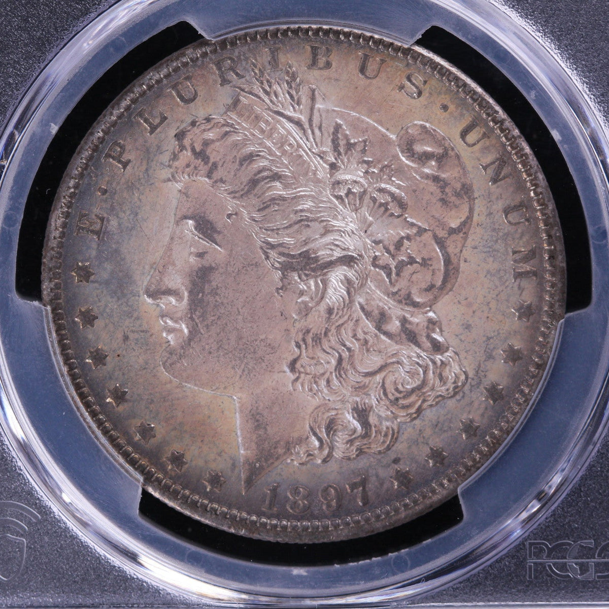1897-O Morgan Silver Dollar, PCGS AU-55, Slider Coin, Store #DR0609.