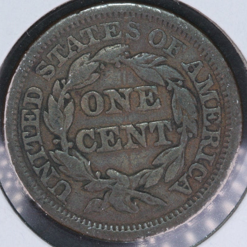 1847 Braided Hair Large Cent, Very Good Circulated Coin, Store #09554