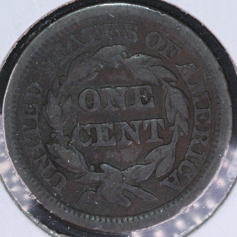 1849 Braided Hair Large Cent, Very Good Circulated Coin, Store #09565
